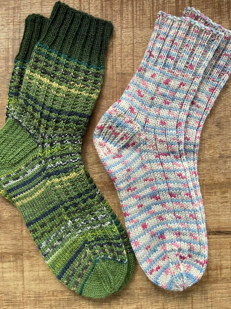 Handgebreide wollen sokken - Maat 35, Sokken en Kniesokken, Overige kleuren, Maat 35 t/m 38, Nieuw