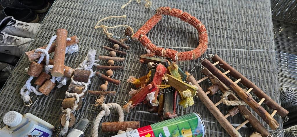 Papagaai, vogel en valkparkiet speelgoed, Ophalen of Verzenden, Zo goed als nieuw, Speelgoed