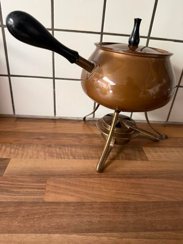 Fondue set koper, Ophalen of Verzenden, Koper