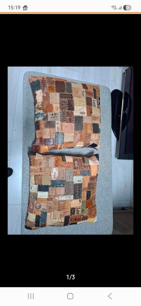 Leren kussentjes, Ophalen, Vierkant