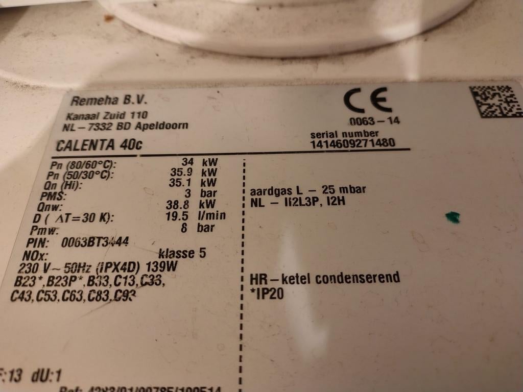 Ketel remeha met defecte onderdelen, Ophalen