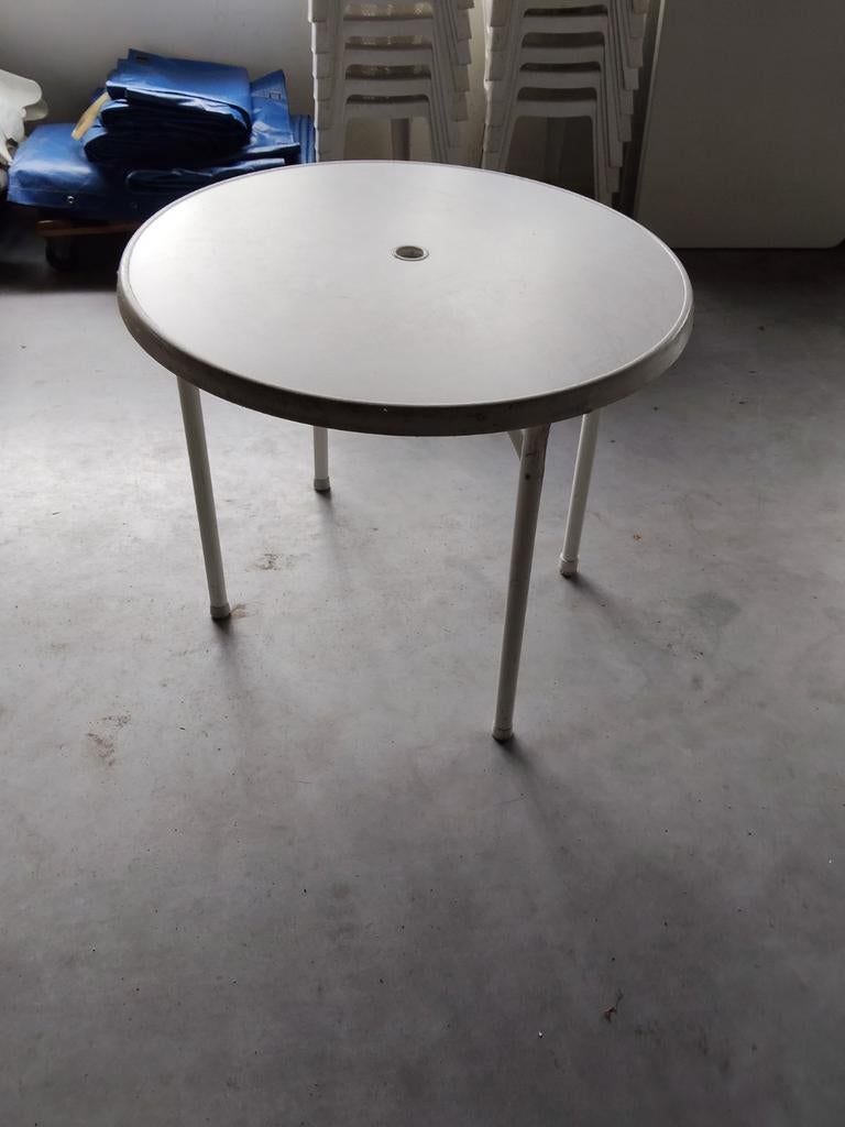 Witte ronde tafel, Ophalen of Verzenden