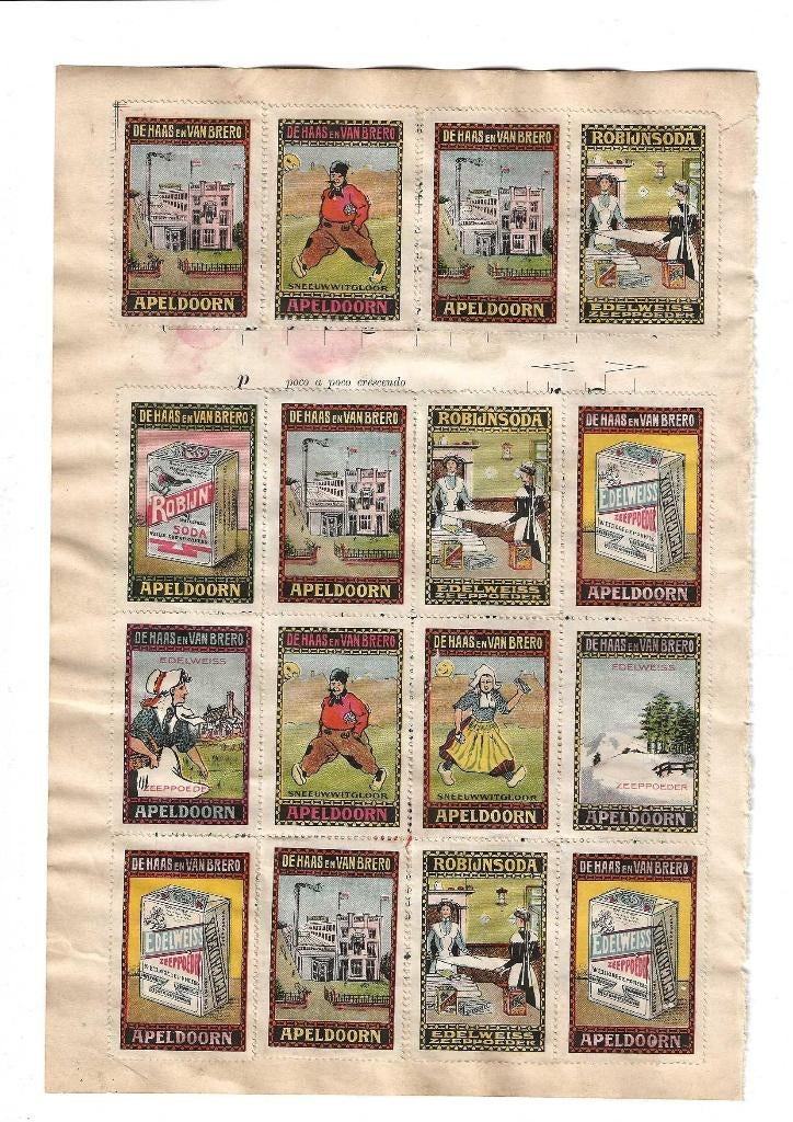 Apeldoorn Sluitzegels van De Haas en van Brero 16 stuks, Verzamelen, Merken en Reclamevoorwerpen, Ophalen of Verzenden, Zo goed als nieuw