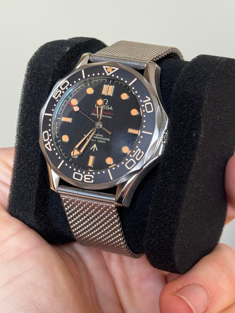 Omega Seamaster 300m No Time To Die 007 42mm Automaat, Staal, Staal, Polshorloge, Nieuw