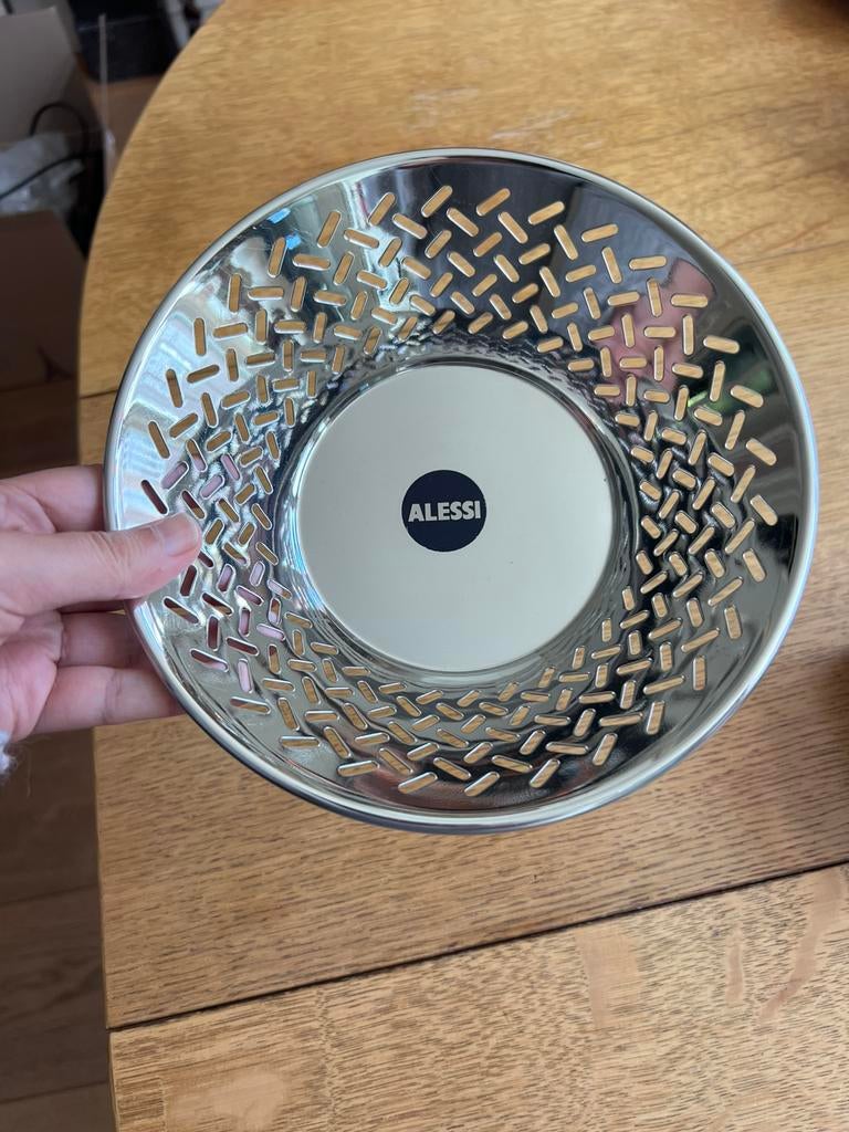 Alessi design schaal van RVS INOX 18/10, Overige materialen, Gebruikt, Schaal, Rond