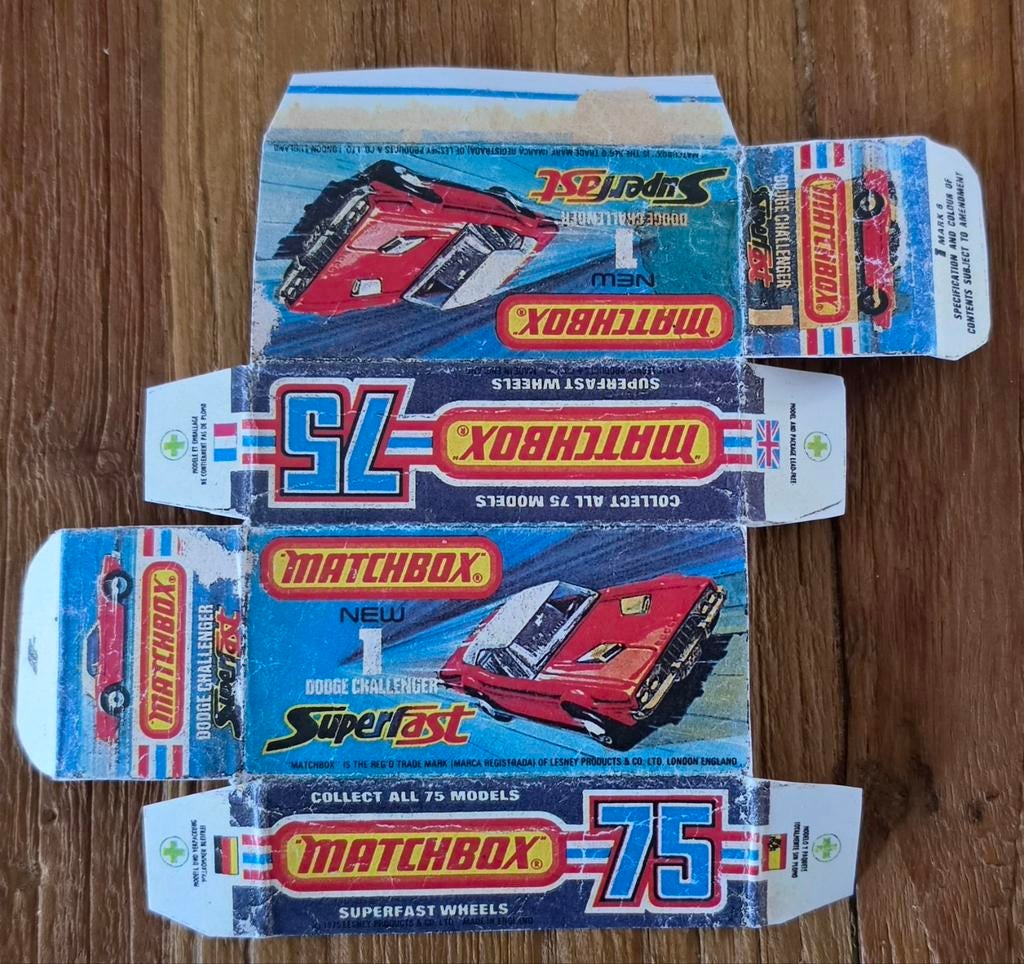 Matchbox Dodge Challenger Superfast Repro Box, Overige merken, 1:50 of kleiner, Overige typen, Nieuw