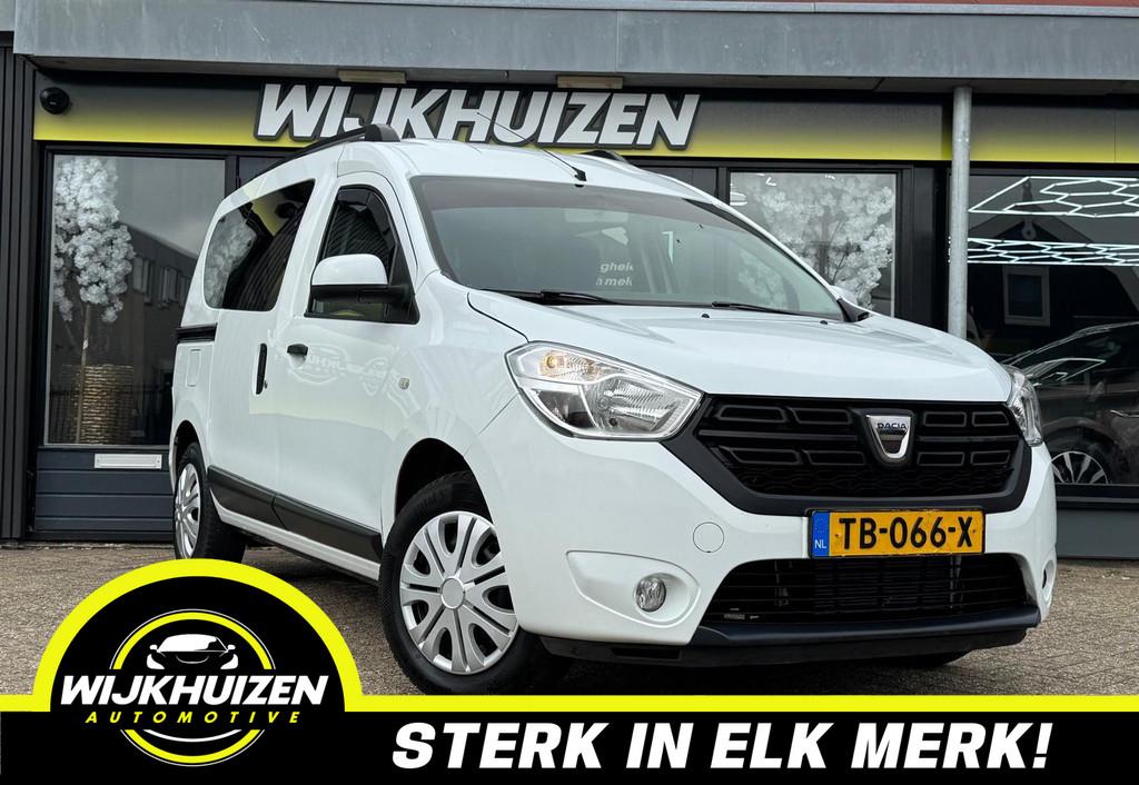 Dacia Dokker 1.6 SCe met Airco ! Trekhaak ! Cruise ! Nap !, Voorwielaandrijving, Stof, 4 cilinders, Wit