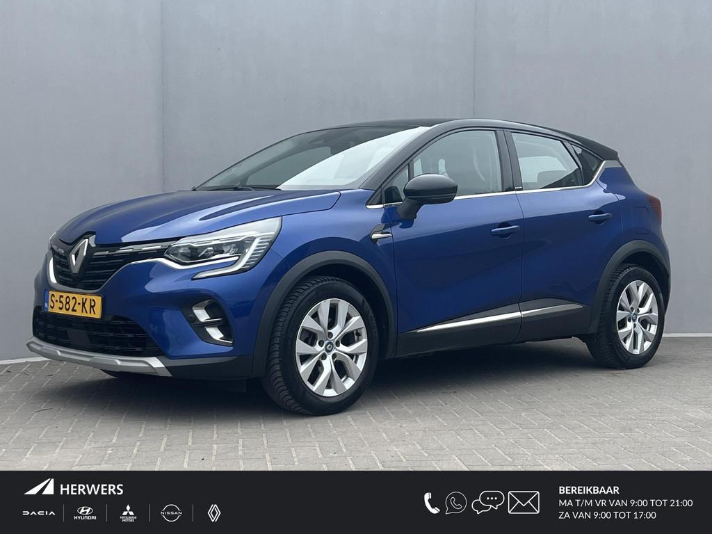 Renault Captur 1.6 E-Tech Plug-in Hybrid 160 Intens / Easy D, Auto's, Renault, Stof, Gebruikt, 4 cilinders, Blauw