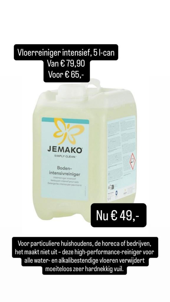 JEMAKO Intensieve Vloerreiniger 5L - Krachtig & Efficiënt, Ophalen of Verzenden, Schoonmaakmiddel