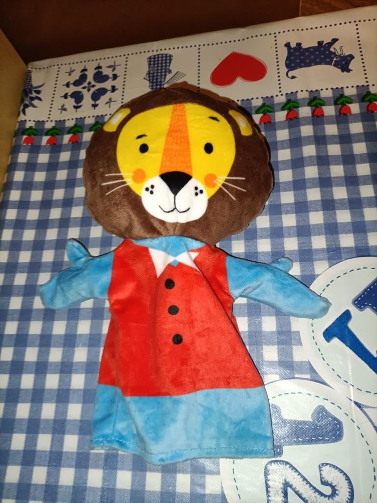 Zeeman leeuw handpop poppenkast pop, Ophalen of Verzenden, Zo goed als nieuw, Overige typen