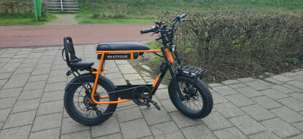 Phatfour fatbike incl. Abus art slot, Zo goed als nieuw, 55 tot 59 cm, 30 tot 50 km per accu, Ophalen