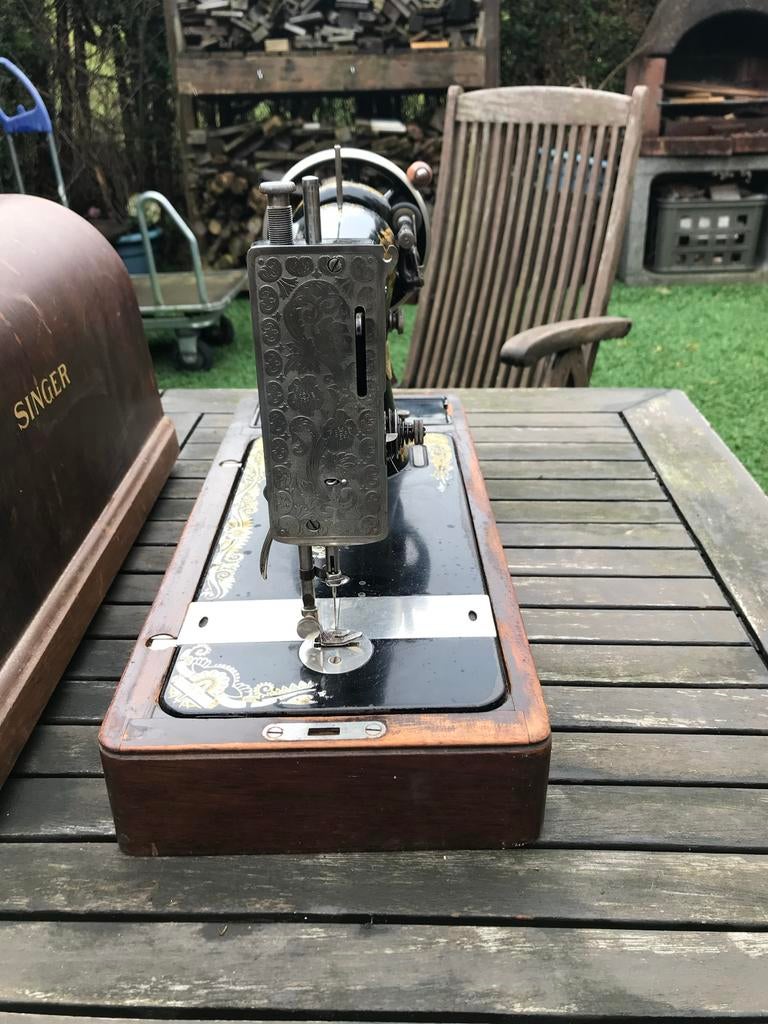 Singer naaimachine met houten kap, Ophalen of Verzenden