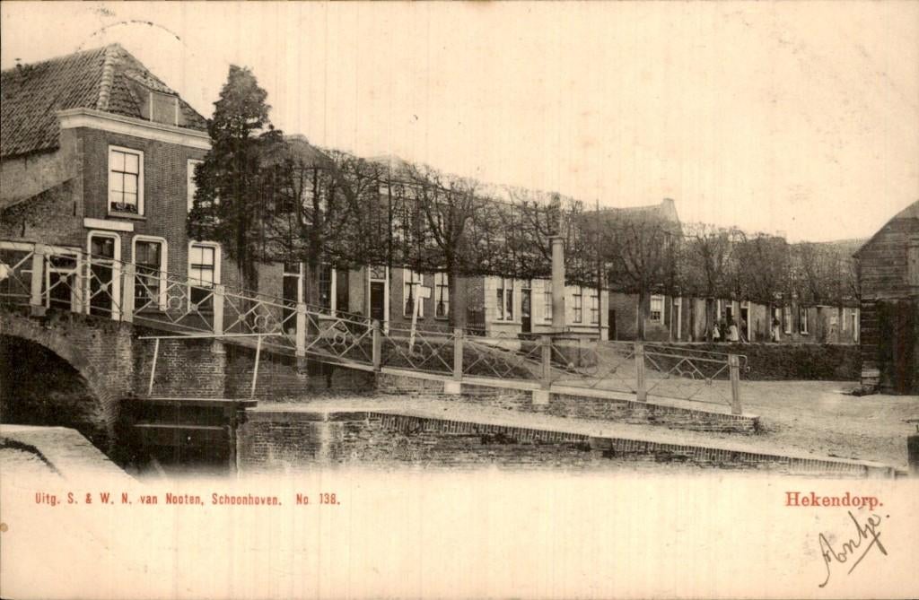 Hekendorp - Brug - Dorpsgezicht, Ophalen of Verzenden, Voor 1920, Gelopen, Zuid-Holland