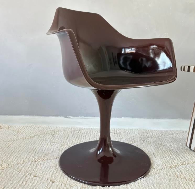 Lotus stoel, vintage design klassieker, eetkamer stoel, Ophalen, Overige materialen, Bruin, Zo goed als nieuw