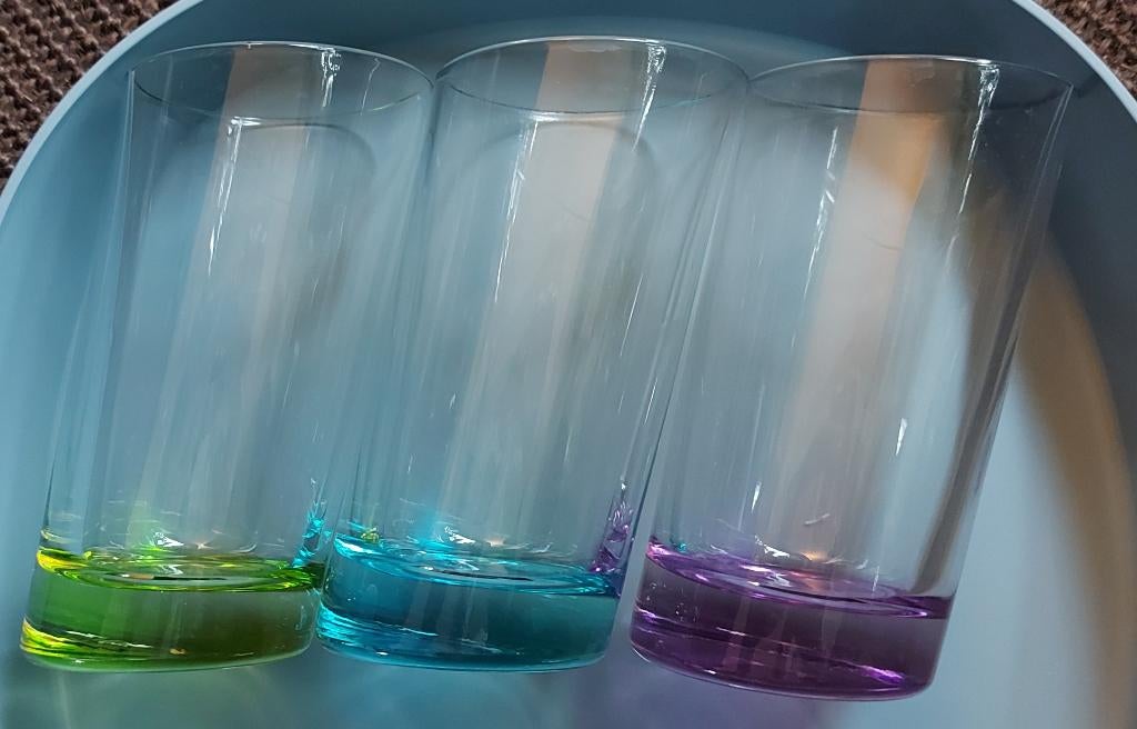 3 bijzondere longdrink glazen, Verzamelen, Glas en Borrelglaasjes, Ophalen, Gebruikt, Overige typen