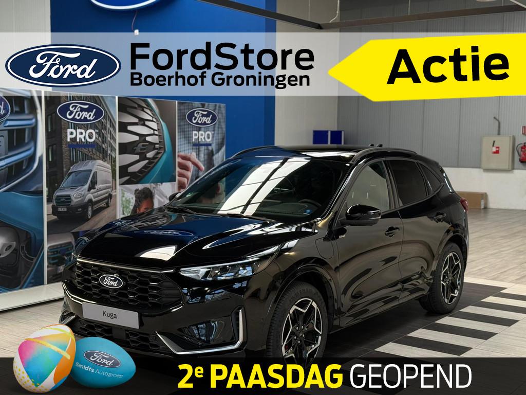 Ford Kuga 2.5 PHEV 243 pk ST-Line X | Elek. Trekhaak | Winte, Gebruikt, Zwart, 4 cilinders, Zwart
