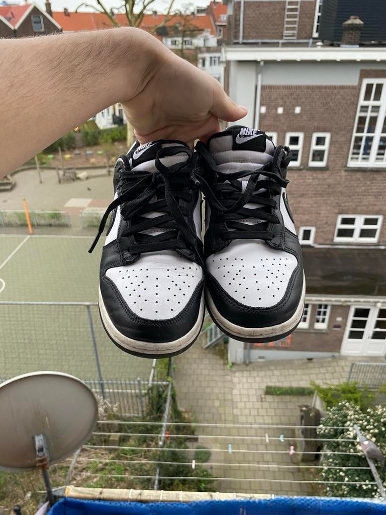 Nike Dunk Low Panda Sneakers, Ophalen of Verzenden, Gedragen, Zwart, Sneakers of Gympen