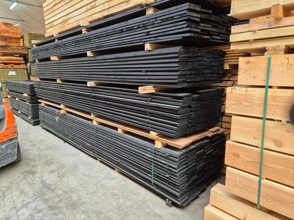 Restpartij!! Mooie nieuwe zwarte zweeds rabat planken €3, Ophalen of Verzenden, Nieuw, 250 cm of meer, Planken