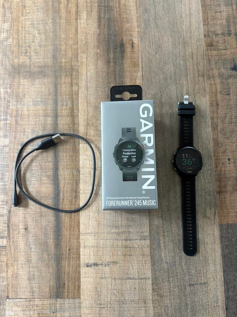 Garmin Forerunner 245 music, Ophalen, Zwart, Slaap, Zo goed als nieuw
