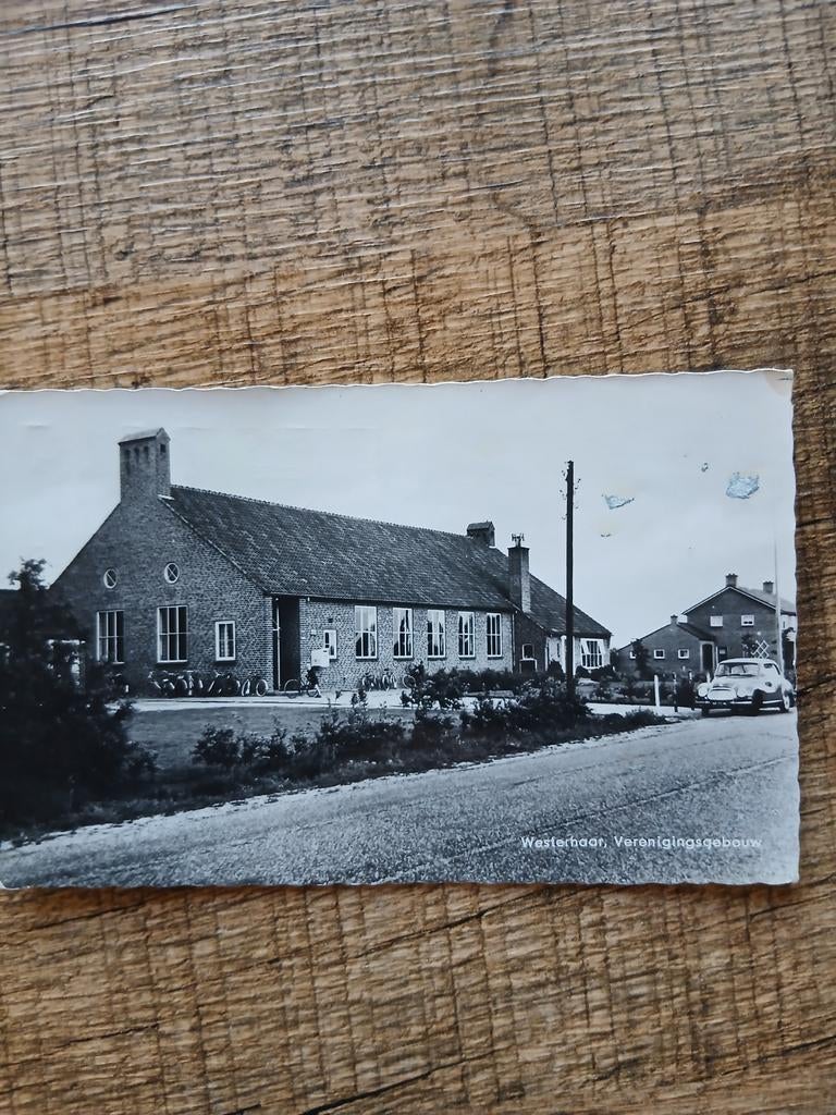 Oude ansichtkaart Westerhaar, Verenigingsgebouw, Ophalen of Verzenden, 1940 tot 1960, Gelopen, Overijssel