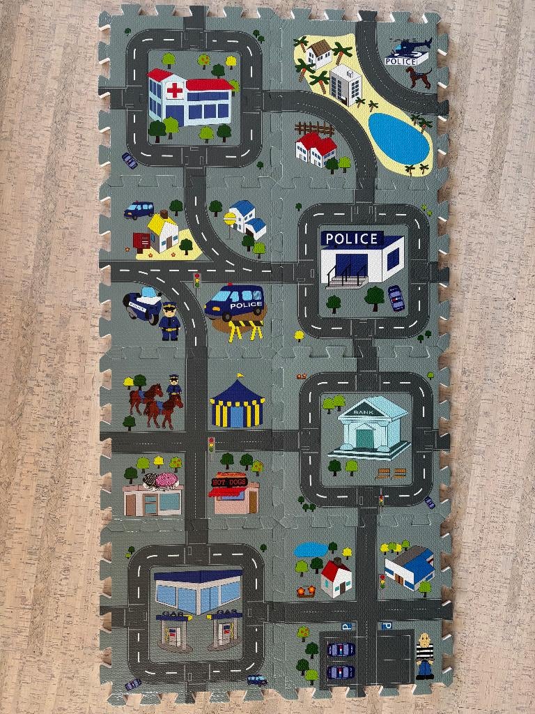 Zacht puzzel vloeren kinderen, 50 tot 100 cm, Zo goed als nieuw, Rechthoekig, 50 tot 100 cm