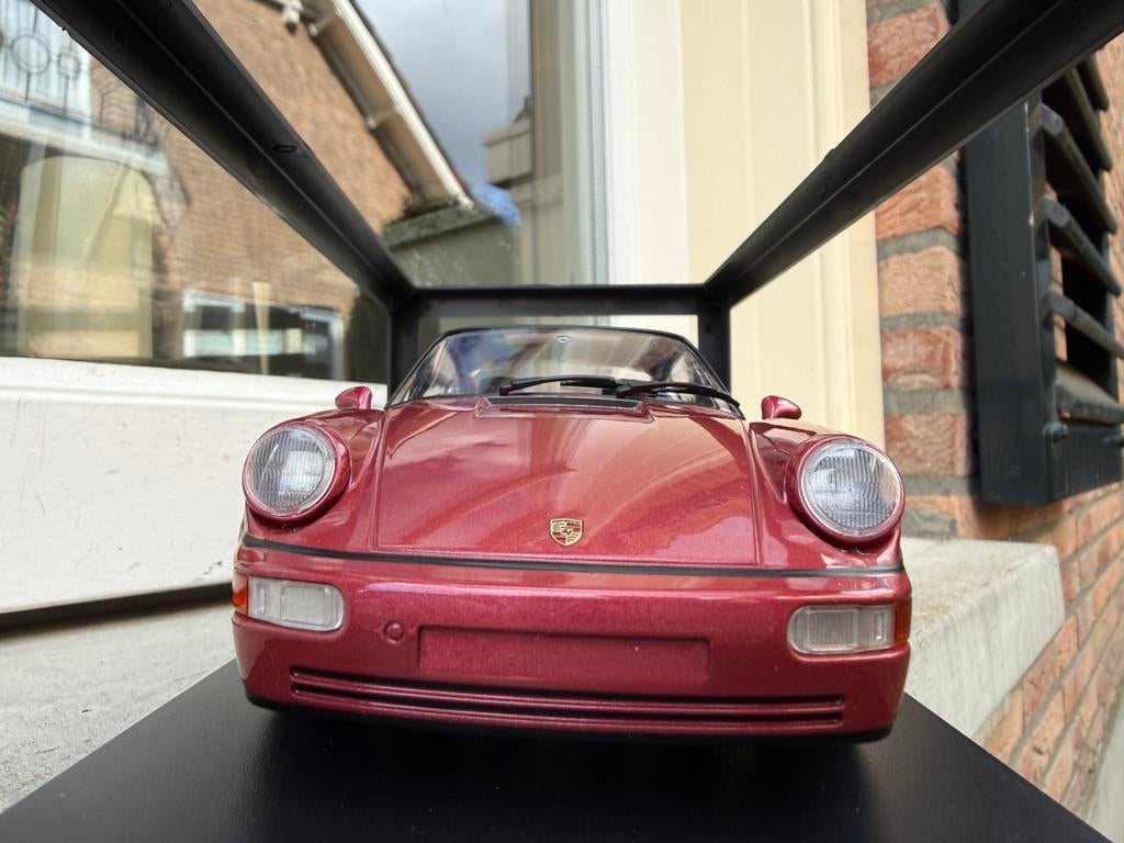 1:18 Porsche 911 964 Turbo rood 1990 Minichamps, Minichamps, Auto, Ophalen of Verzenden, Zo goed als nieuw