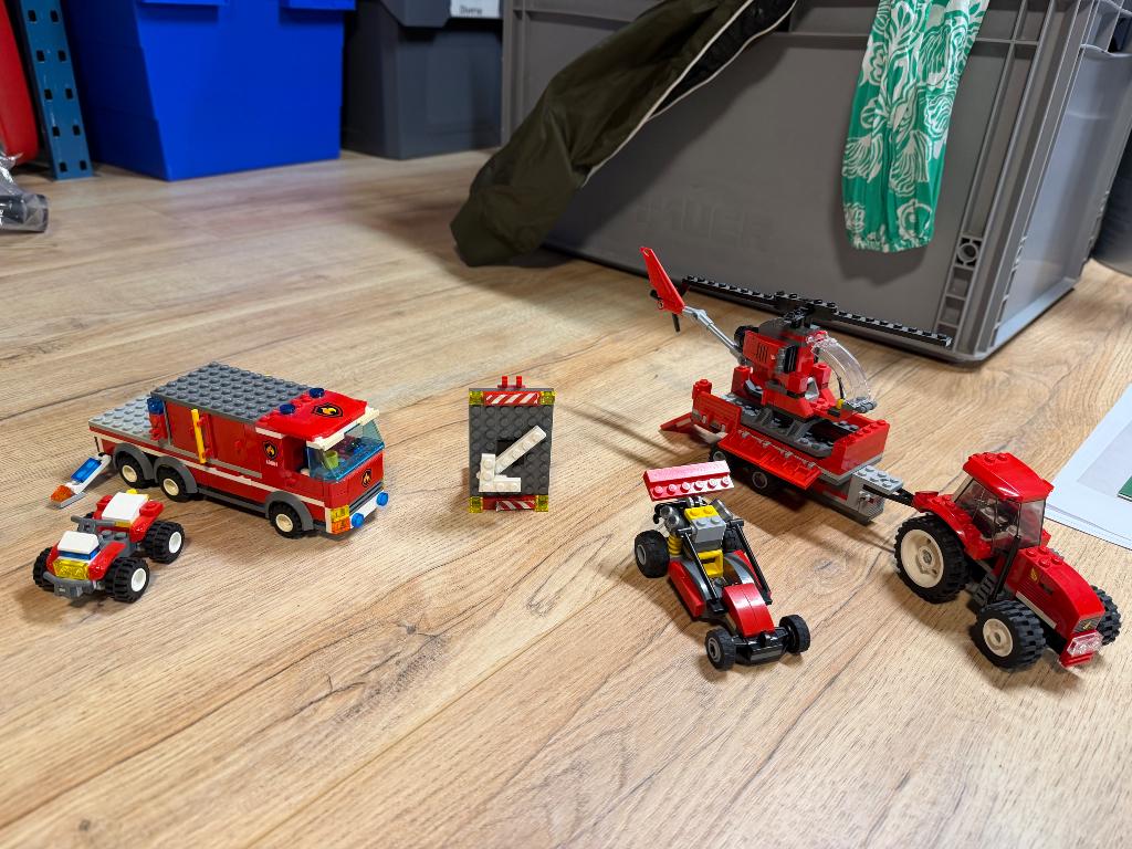 Lego moc brandweer voertuigen, Ophalen of Verzenden, Gebruikt, Complete set, Lego