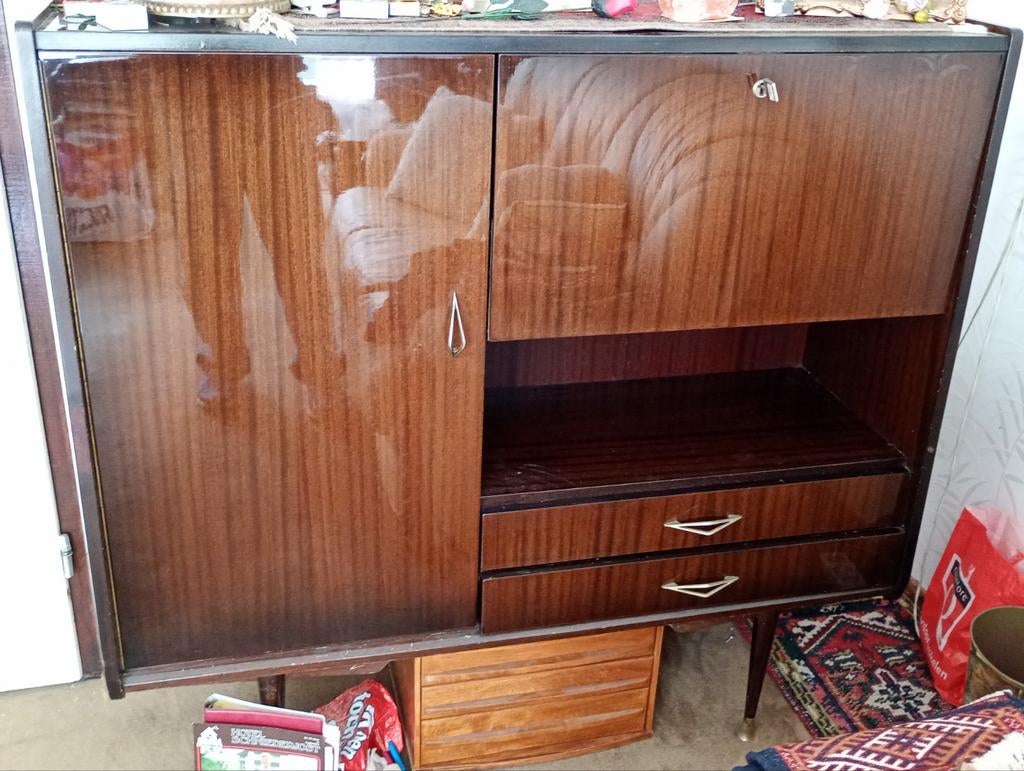 Vintage Highboard, Ophalen, Gebruikt, 25 tot 50 cm, 50 tot 100 cm