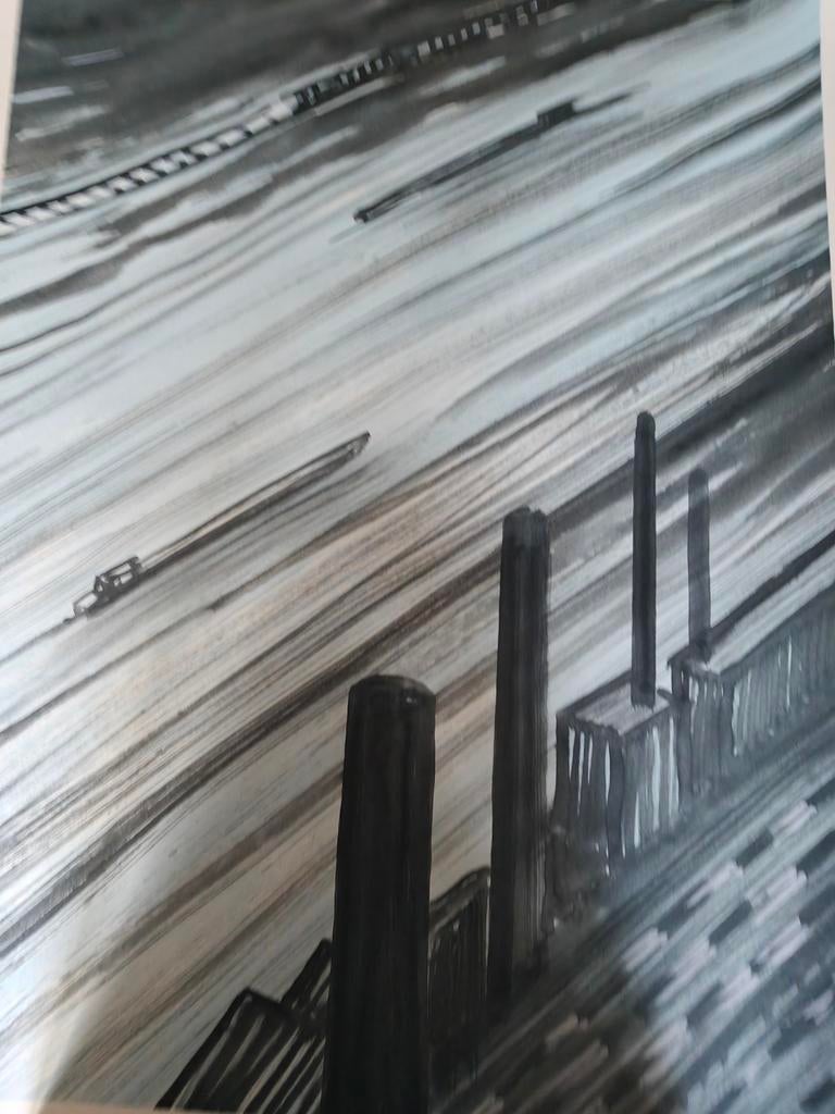 Jeroen Henneman, Langs de Rijn., Antiek en Kunst, Ophalen of Verzenden