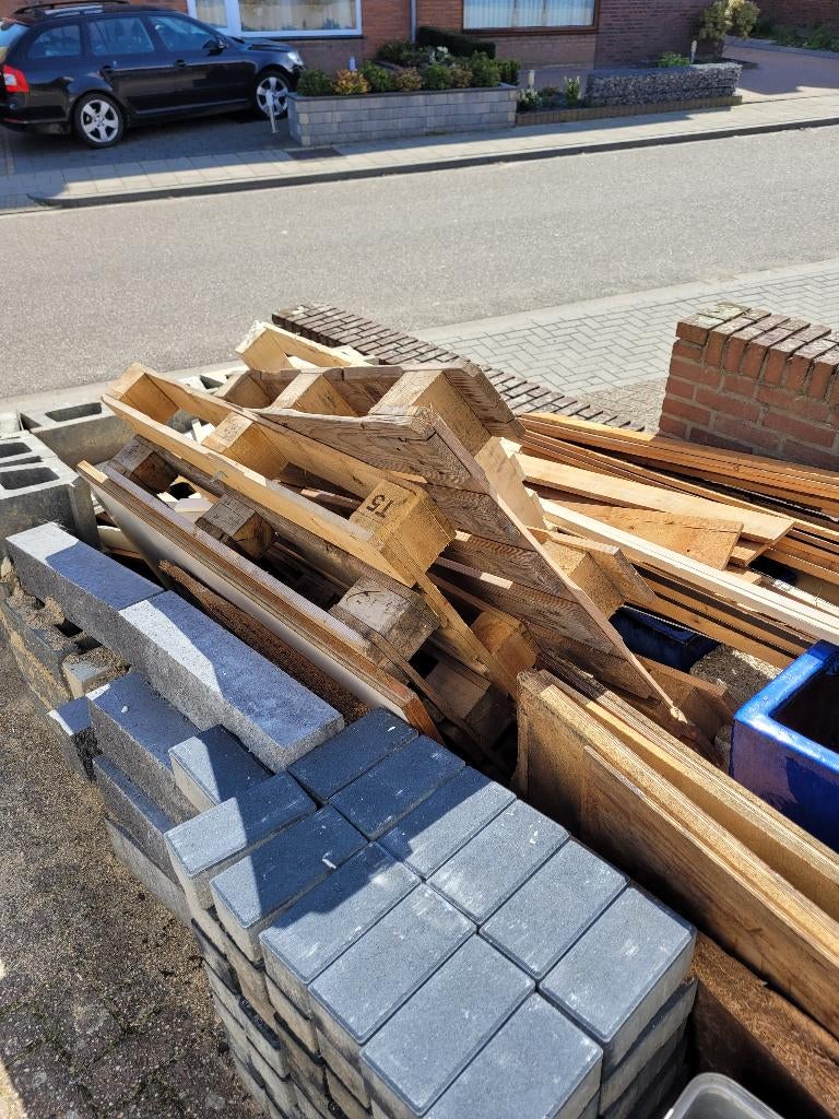 GRATIS AFHALEN HOUTEN PALLETS PLANKEN, Ophalen, Gebruikt, Minder dan 25 mm, Pallet