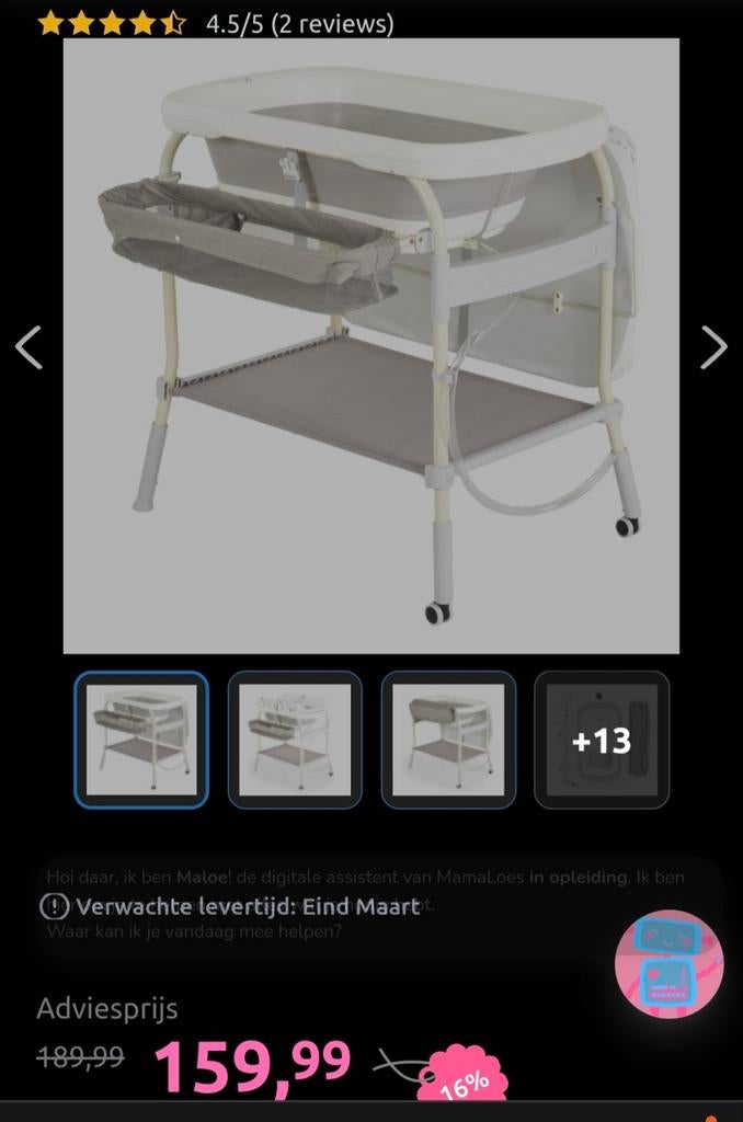 Baby badje met standaard en aankleedkussen, Kinderen en Baby's, Badjes en Verzorging, Ophalen