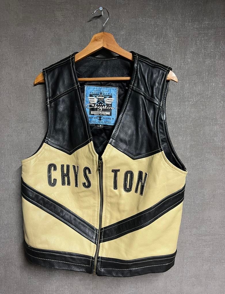 Chyston leren gilet, Kleding | Heren, Bodywarmers, Ophalen of Verzenden, Zo goed als nieuw, Maat 48/50 (M), Zwart