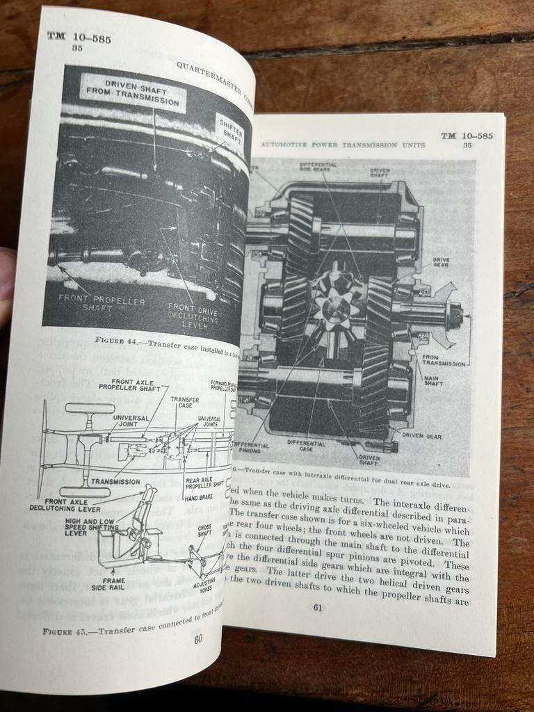 WO2 Amerikaans handboek transmissie motor voertuig Jeep KTR, Verzamelen, Militaria | Tweede Wereldoorlog, Amerika, Ophalen of Verzenden