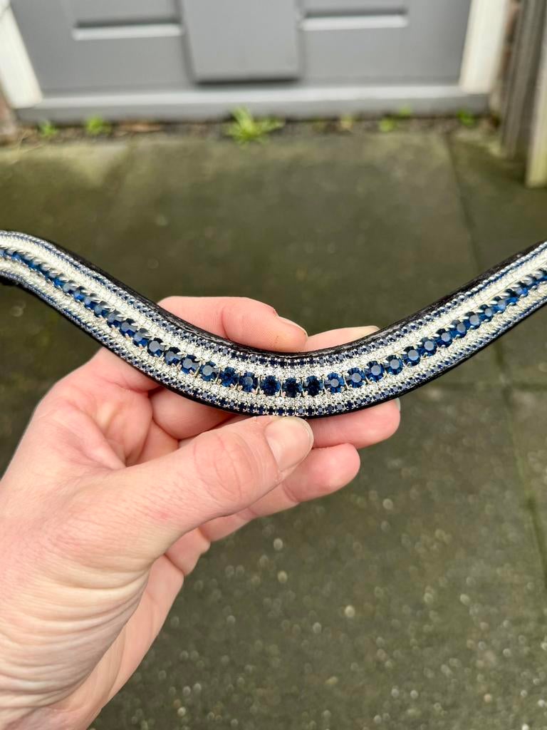 Prachtige blauwe frontriem, Dieren en Toebehoren, Ophalen of Verzenden, Zo goed als nieuw, Dressuur