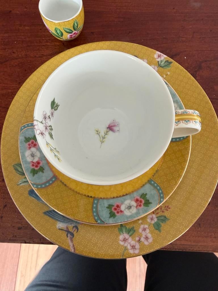 Prachtig Geel Pipservies voor Pasen, Huis en Inrichting, Ophalen, Keramiek, Zo goed als nieuw, Overige stijlen