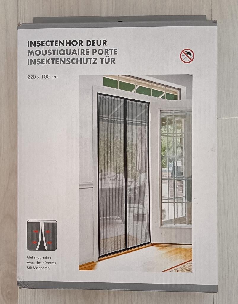 Insecten hordeur met magneten - 220 x 100 cm - NIEUW, Ophalen, Kunststof, 80 tot 100 cm, 215 cm of meer