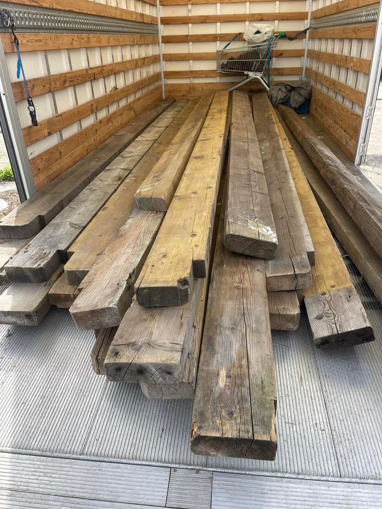 Houten balken 19x7  20x 5 meter, Ophalen, Zo goed als nieuw, 250 cm of meer, Balken
