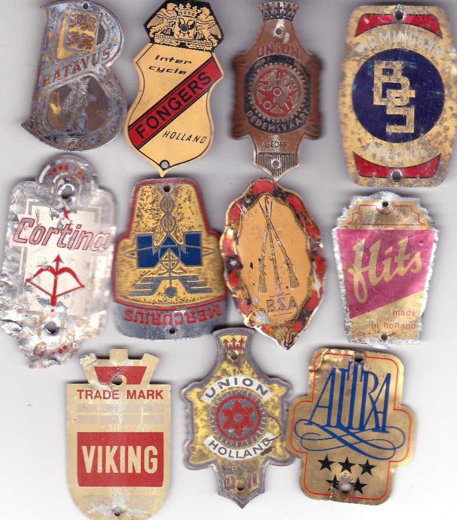 FIETSPLAATJES   11  STUKS, Ophalen of Verzenden, Overige materialen