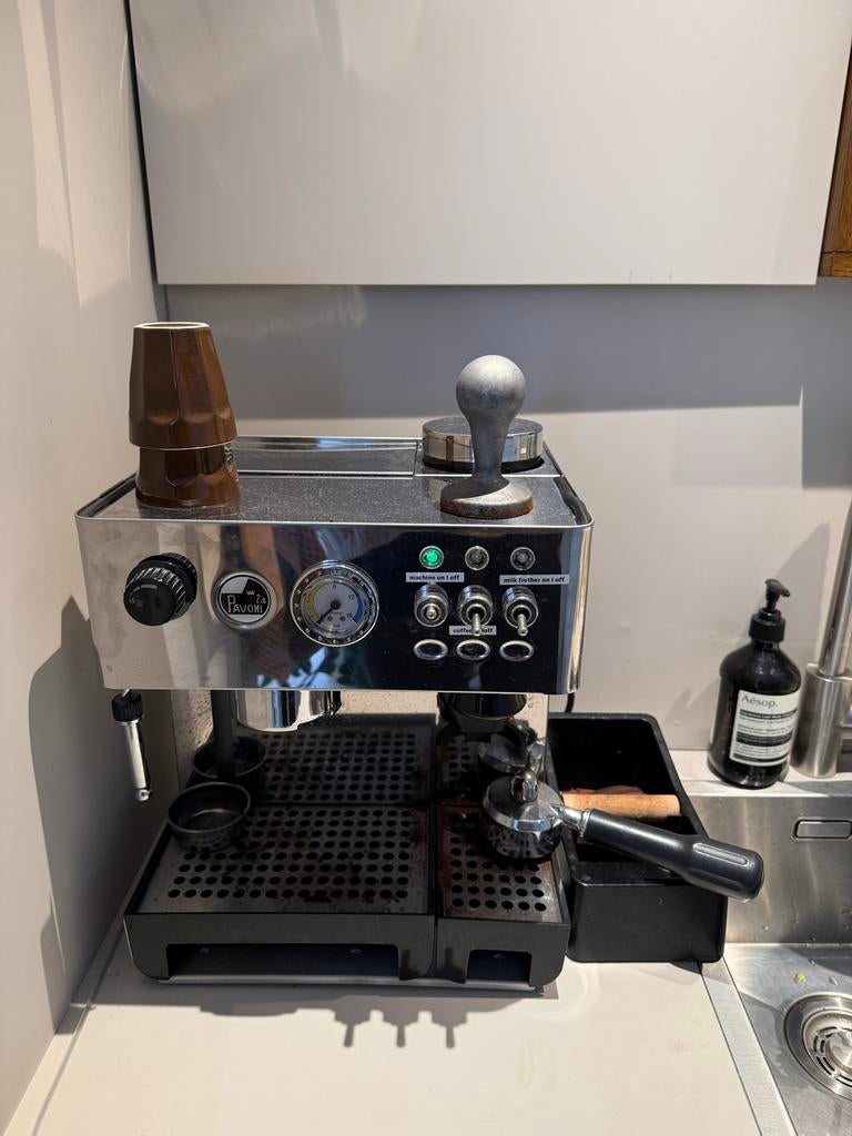 La Pavoni Domus Bar Espressomachine, Stoompijpje, Espresso apparaat, Gemalen koffie, Ophalen of Verzenden