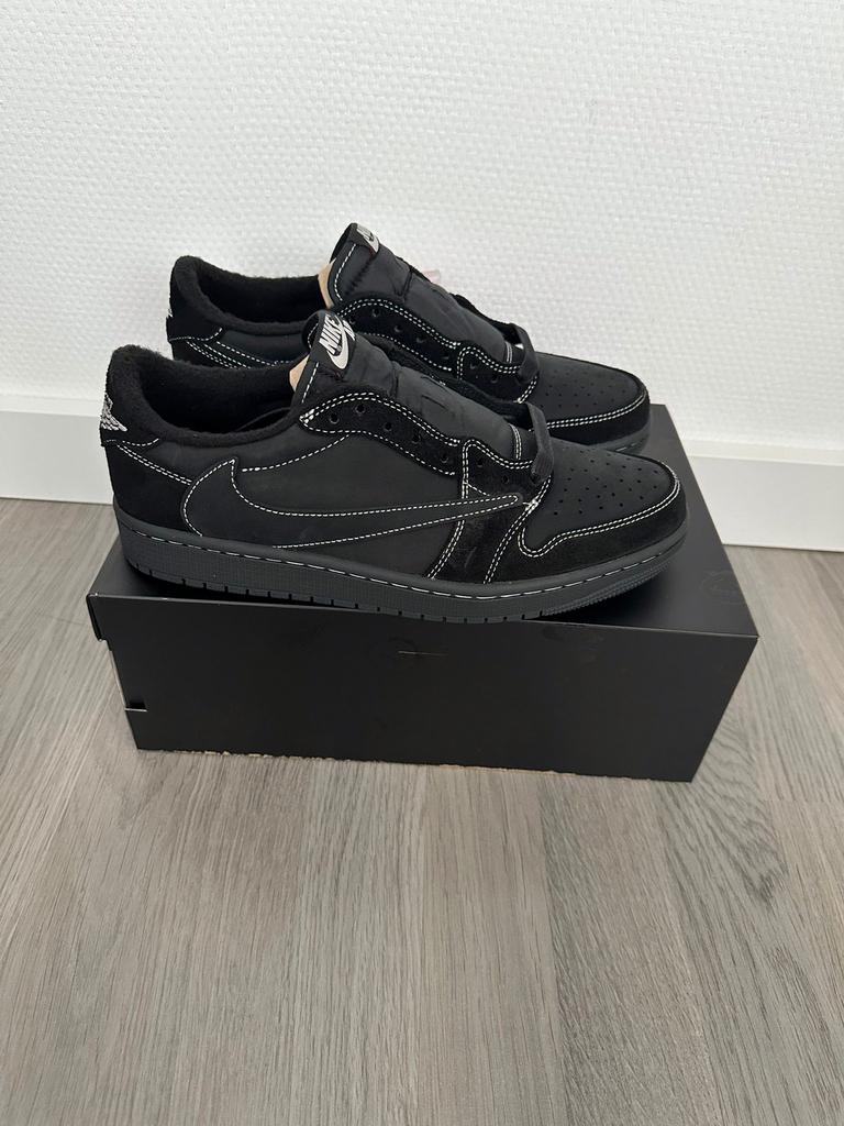 Nike air jordan 1 low travis scott black phantom, Ophalen of Verzenden, Zo goed als nieuw, Zwart