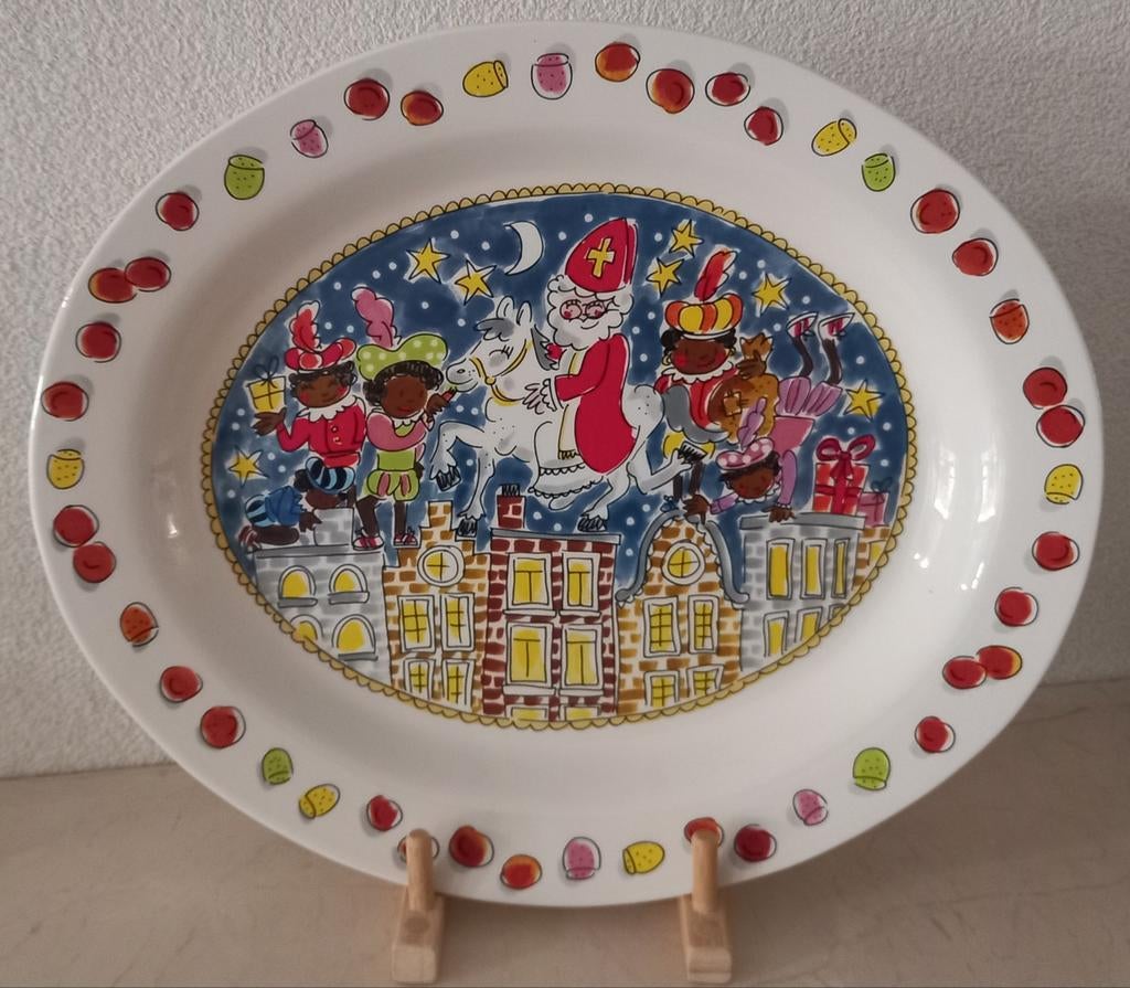 Blond Amsterdam grote Sinterklaas schaal, Blond Amsterdam, Ophalen of Verzenden, Aardewerk, Schaal of Schalen