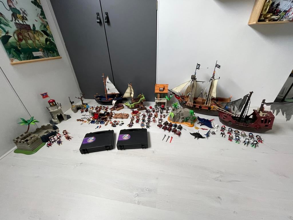 Mega playmobil piraat set, Ophalen, Gebruikt, Los playmobil