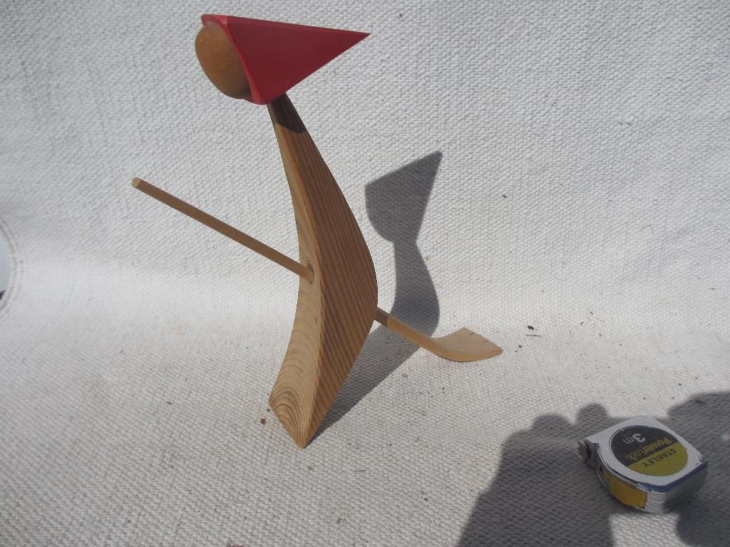 Vintage houten beeldje Denmark Alex Emanuelsson '60, Ophalen of Verzenden, Gebruikt, Fantasy