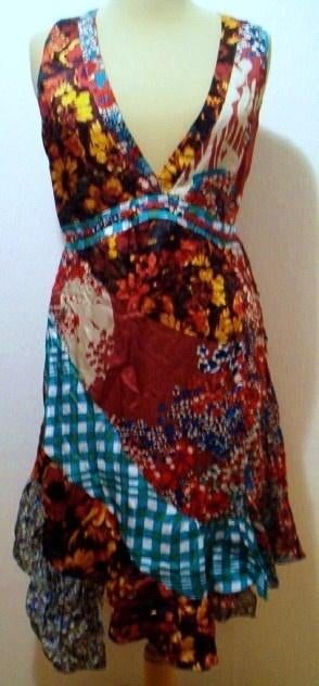 100% viscose boho/hippie/Ibiza fleurige print jurk! L, Overige kleuren, Verzenden, Maat 42/44 (L), Zo goed als nieuw