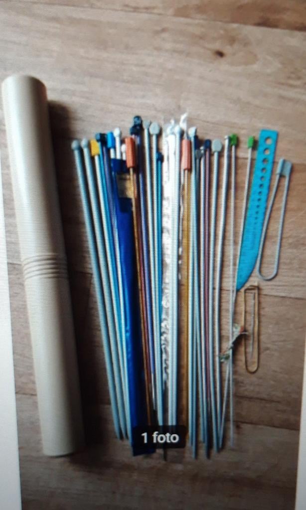 Breinaalden + Koker, Hobby en Vrije tijd, Breien en Haken, Ophalen of Verzenden, Zo goed als nieuw, Breien, Naald