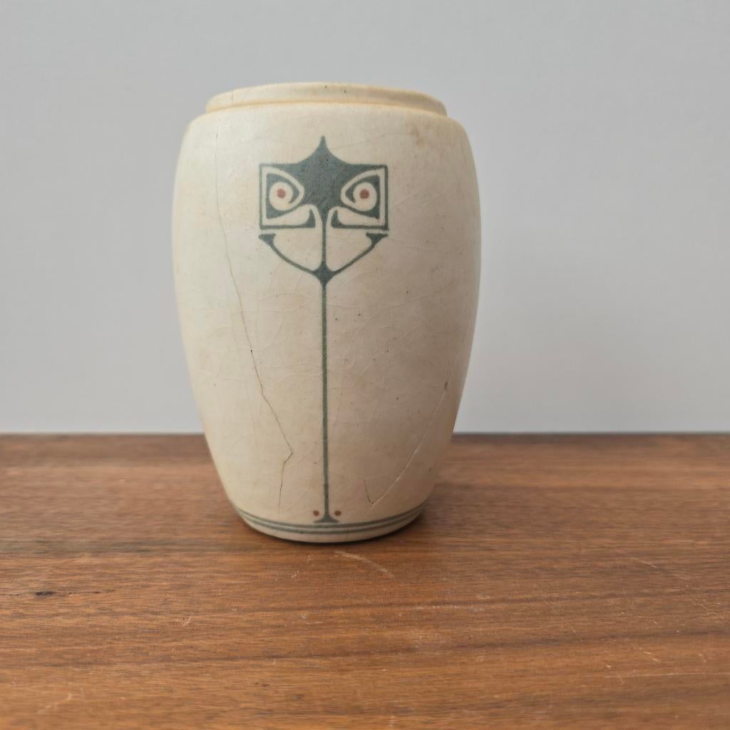 Zeer zeldzaam vaasje De Distel Amsterdam, Distel aardewerk, Ophalen of Verzenden