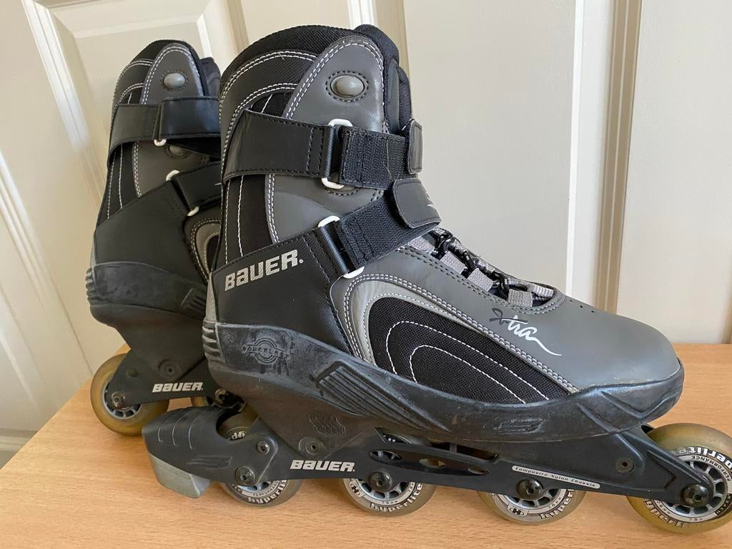 Heren Rollerskates Bauer Xtra - Maat 45 met bescherming, Gebruikt, Bauer, Heren, Ophalen of Verzenden