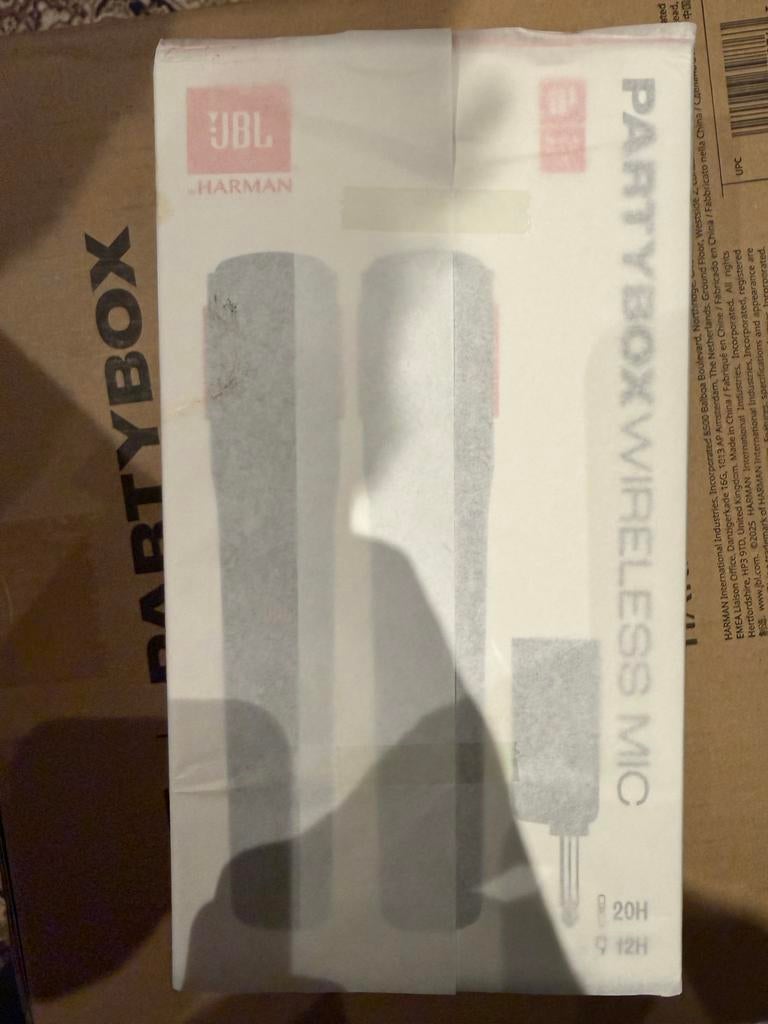 JBL PartyBox Draadloze Microfoon Set - Nieuw in Doos, Ophalen of Verzenden, Nieuw, Zangmicrofoon, Draadloos