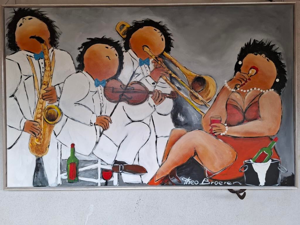 Theo broeren groot schilderij 163cm bij 103, Ophalen of Verzenden