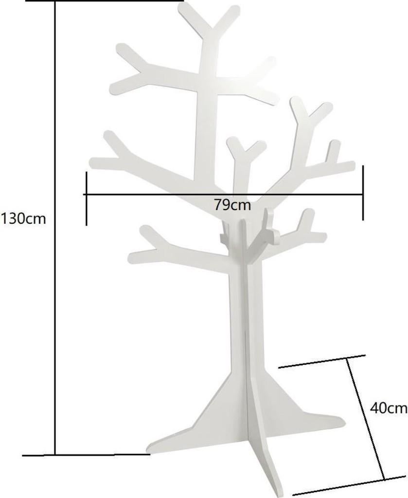 Kapstok kinderkamer boom | hout | wit | 130 cm hoog, Ophalen, Zo goed als nieuw, Minder dan 100 cm, Kinderkapstok